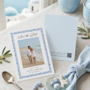 Kustblauw Mediterraan foto Save The Date