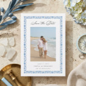 Kustblauw Mediterraan foto Save The Date