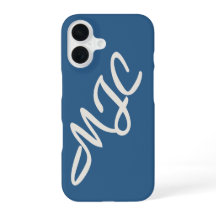 Kustblauw op maat gemaakt monogram
