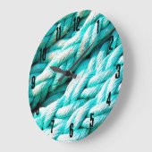 Kustblauw touwpatroon grote klok (Hoek)