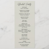 Kustblauw Tropisch strand Bestemming Bruiloft Programmakaart (Achterkant)