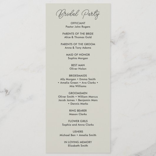 Kustblauw Tropisch strand Bestemming Bruiloft Programmakaart (Achterkant)