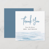 Kustblauw Vrijgezellenfeest voor de kust van de Oo Bedankkaart (Voorkant / Achterkant)