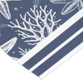 Kustblauw Wit Korte Tafelloper (Hoek)