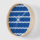 Kustblauw witte zee golven patroon modern (Hoek)