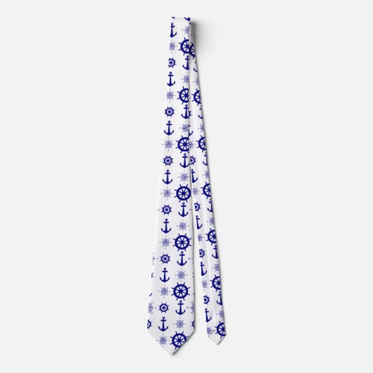 Kustblauw zalig kustpatroon stropdas (Voorkant)