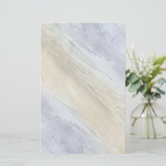 Kustblauw Zee en zand Waterverf zeeppapier (Staand voorkant)