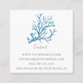 Kustblauw Zee Koraalstrand Visitekaartje (Voorkant)