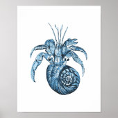 Kustblauw zee oceaan blauw poster (Voorkant)