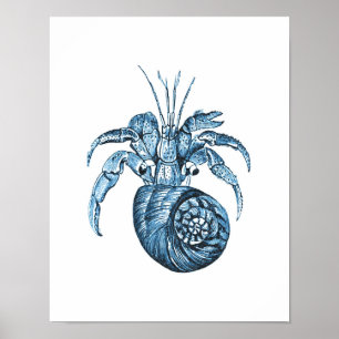 Kustblauw zee oceaan blauw poster