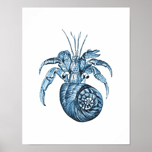 Kustblauw zee oceaan blauw poster (Voorkant)