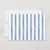 Kustblauw Zeeschelpen & Script Trouw-RSVD RSVP Kaartje (Achterkant)