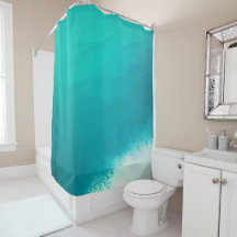 Kustblauwe Aqua White Waterverf Abstract