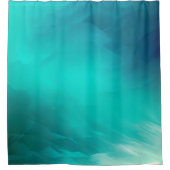 Kustblauwe Aqua White Waterverf Abstract Douchegordijn (Voorkant)