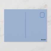 Kustblauwe en witte krab briefkaart (Achterkant)