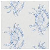 Kustblauwe en witte krabben stof (Close Up)