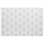 Kustblauwe en witte krabben stof (Fat Quarter)