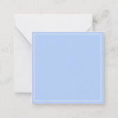 Kustblauwe en witte zeester gepersonaliseerd notitiekaartje (Achterkant)