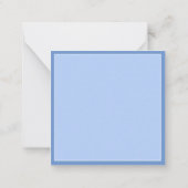 Kustblauwe en witte zeester gepersonaliseerd notitiekaartje (Achterkant)