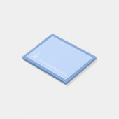 Kustblauwe en witte zeester gepersonaliseerd post-it® notes (Schuin)