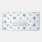 Kustblauwe en witte zeester Leuk Bureaumat (Keyboard & Muis)