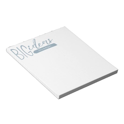 Kustblauwe ideeën notitieblok (Schuin)