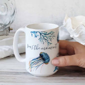 Kustblauwe kieuwvis en Waterverf van Zee koraal Koffiemok