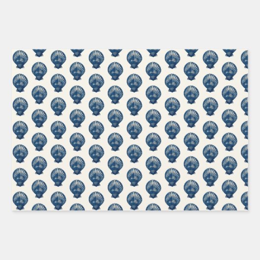 Kustblauwe kustankerschelp vis inpakpapier vel (Voorkant 3)