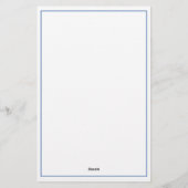 Kustblauwe palm palm boom gepersonaliseerd briefpapier (Achterkant)