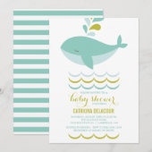 KUSTBLAUWE ROL HET IS EEN INVITATIE VAN HET BABY S KAART (Voorkant / Achterkant)