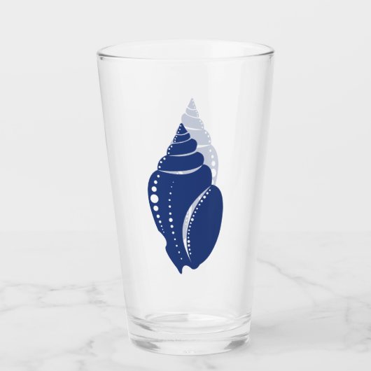 Kustblauwe spiraalzegel glas (Voorkant)