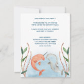 Kustblauwe walvis Nieuw adres Beweging Aankondiging (Achterkant)