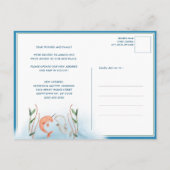 Kustblauwe walvis Nieuw adres Beweging Aankondigingskaart (Achterkant)