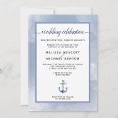 Kustblauwe Waterverf nautische gebeurtenis of brui Kaart (Voorkant)