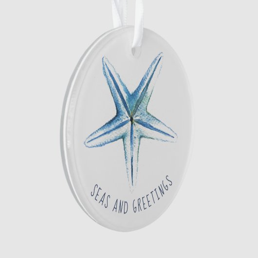 Kustblauwe Waterverf Ornament (voorkant)