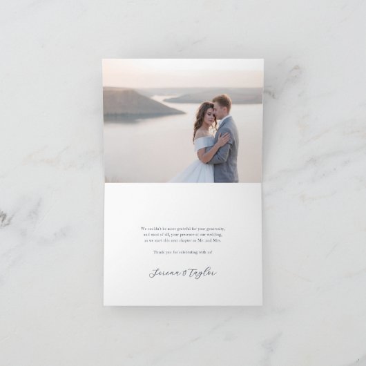 Kustblauwe Waterverf Vissen Weddenschap of Verlovi Bedankkaart (Binnen)