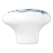 Kustblauwe waterverf voor thuisgebruik, aangepaste keramische knop (Zijkant)