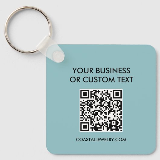 Kustblauwe Waterverf walvis Sleutelhanger (Voorkant)