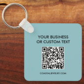 Kustblauwe Waterverf walvis Sleutelhanger (Voorkant)