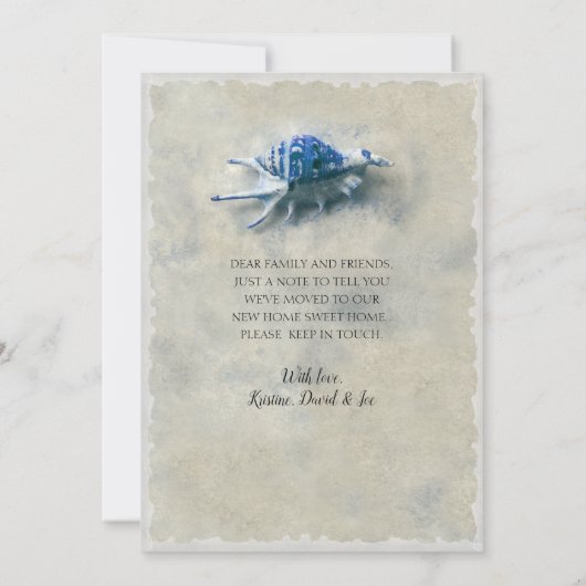 Kustblauwwitte Zeeslag Zand Beweging Aankondiging (Achterkant)