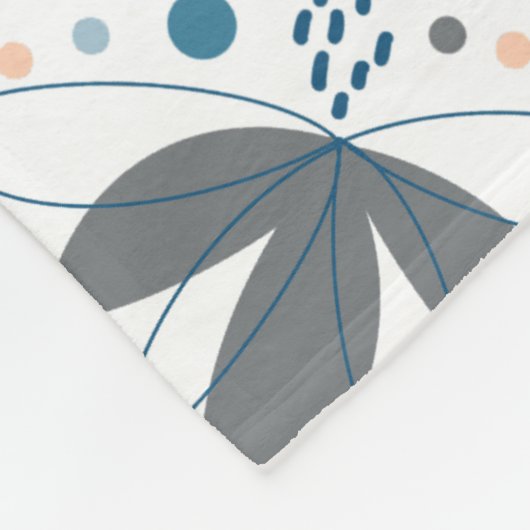 Kustbloei: moderne Abstracte bloemen Fleece Deken (Hoek)