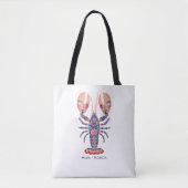 Kustbloem Kreeft Tote Bag (Voorkant)