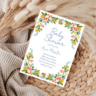Kustbloemen Baby Shower Kaart
