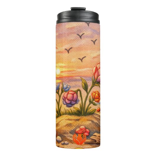 Kustbloemen Thermosbeker (Voorkant)