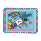 KUSTBLUEBIRD SCHEEPWERK, VERLIES VOGELS VALENTIJN MAGNEET (Horizontaal)