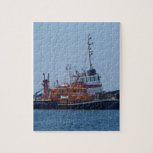 Kustboeg en sleepboten legpuzzel (Verticaal)