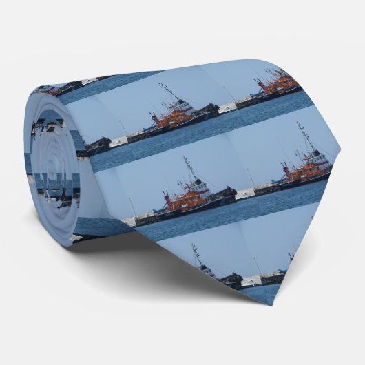 Kustboeg en sleepboten stropdas (Opgerold)