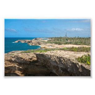 Kustboeien en stranden op Cueva del Indio Foto Afdruk