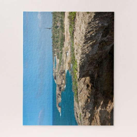 Kustboeien en stranden op Cueva del Indio Legpuzzel (Verticaal)