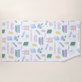 Kustboekenclub Summer Beach Reading Strandlaken (Voorkant)